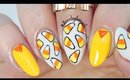 Hand Painted Candy Corn Nail Tutorial