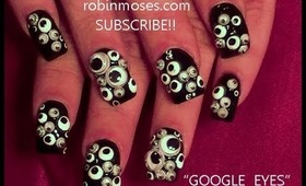 GOOGLY GOOGLE EYES louboutin deja vu inspired nails: robin moses nail art design tutorial