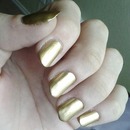 Golden Metallic Nails for Fall :)