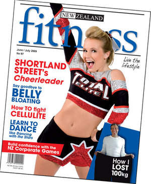 Kim Crossman (Shortland St) NZ Fittness Mag Front Page 2009