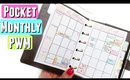 PWM: FLAMINGO Monthly Plan With Me | Sew Much Crafting Pocket Planner Inserts Monthly Spread #62