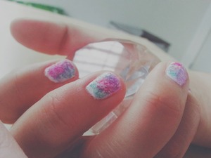 Cotton Candy inspired nails! 