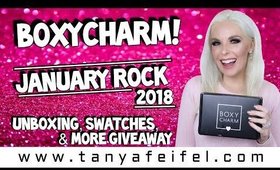 Rock 2018 January Boxycharm! | Unboxing, Swatches, & More Giveaway Items! | Tanya Feifel-Rhodes