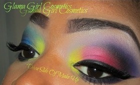 Lisa Frank Smokey Rainbow  Make Up tutorial