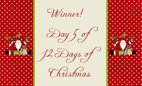 Winner - Day 5 of 12 Days of Christmas Giveaway