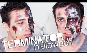 Halloween Terminator Makeup ♡ Creepy Zombie Mime