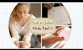Back to School // Study Tips! :)