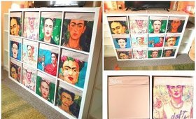 How To Transform A Boring Beige Ikea Drona Box Into Frida Khalo, A Literay Icon