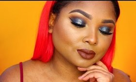 Galaxy Halo eyes and chocolate lips   makeup tutorial