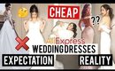 MY WEDDING DRESS?! 👰Try On: CHEAP WEDDING DRESSES ALIEXPRESS