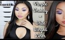 Purple Smokey Eye + White Winged Eyeliner Tutorial