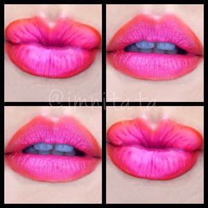 Instagram:imnitata 
Fall in love with ombré lips!!!❤️❤️❤️