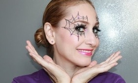 Maquillaje de Telaraña para el dia de Halloween