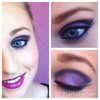 Purple and black smokey eye 