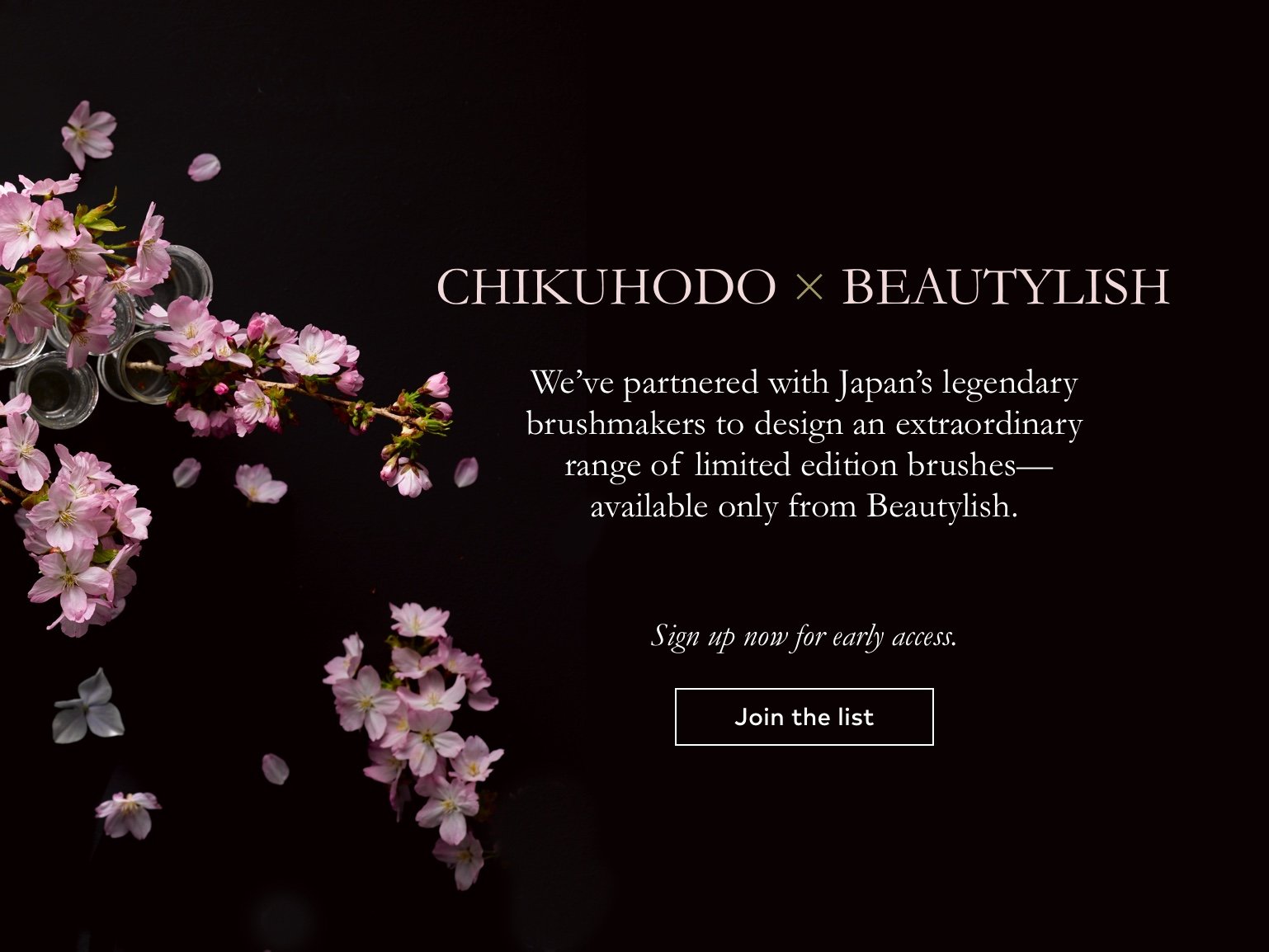 Sign up to get early access to The Sakura Collection