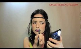 Modern Sexy Hippie Makeup with Tie Dye Lips Halloween Makeup Tutorial 2013