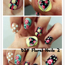 Painted floral nails