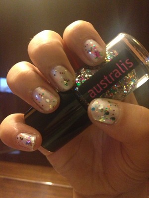 Just got this glitter top coat from Priceline = loves it 