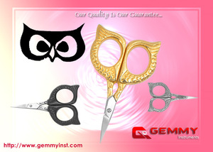 Manufacturers and Exporters of All kinds of Fancy ( Embroidery Scissors ) such as stork scissor, cock scissor, butterfly scissor, swan scissor, cat scissor, sea horse scissor, squirrel scissor, Peacock scissor, Fancy cuticle scissor, rabbit scissor, floral scissor, regal scissor, turkish scissor, detailed classic scissor, egyptian scissor, 