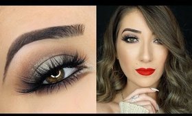 Sparkly Brown Halo Smokey Eye Makeup Tutorial