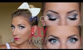 4TH OF JULY EYE MAKEUP TUTORIAL | GLAMCANDY