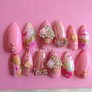 Cupcake floral princess nails