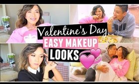 Valentine's Day Daytime & Night time Makeup Looks! QUICK & EASY!