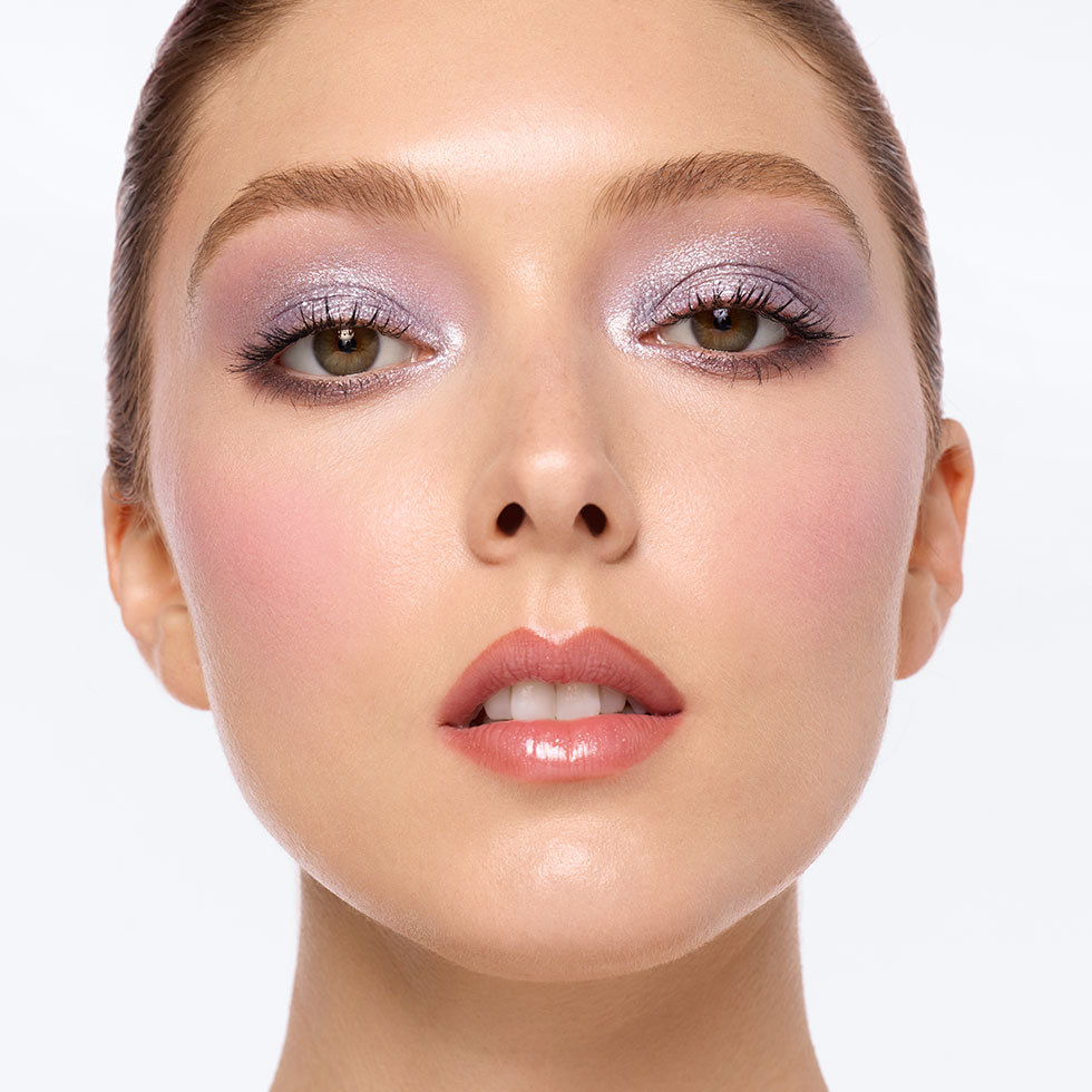 Model wearing Danessa Myricks Beauty ColorFix Liquid Metals