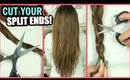 HOW TO CUT YOUR SPLIT ENDS AT HOME │ 5 HAIR CUTTING HACKS FOR CUTTING SPLIT ENDS!