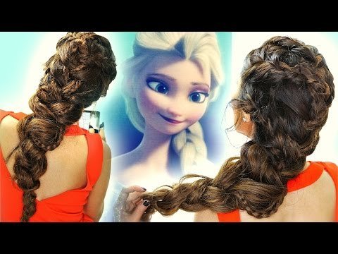frozen elsas braids in big braid hair tutorial cute hairstyles