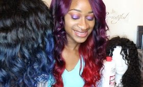 How to color Hair Blue Black & Purple