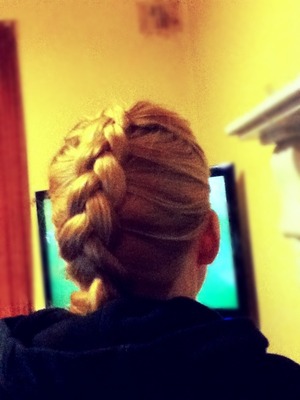 First attempt at a Dutch Braid :) I only found out today it existed and I'm a little obsessed with it now haha 
