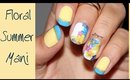 French Tip and Summer Flowers