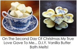DIY bath melts, vanilla butter, cocoa butter DIY beauty