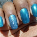 Savvy: Electric Blue + Sinful Colors: Pinky Glitter