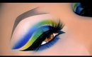 Sexy Arabic Peacock Spring Blue Cut Crease Makeup Tutorial
