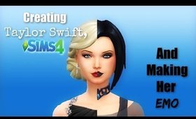 Let's Play The Sims 4 Creating Taylor Swift And Making Her Emo