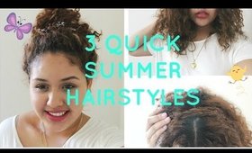 ☼ 3 Quick Curly Hairstyles For Summer ☼ l Dania Michelle