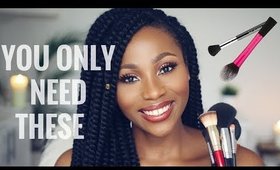 THE ONLY MAKEUP BRUSHES YOU NEED (BEGINNER FRIENDLY) | DIMMA UMEH