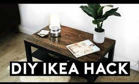DIY IKEA HACK! WOOD COFFEE TABLE EASY & CHEAP 2017