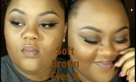 Soft Brown eyes and lips Makeup-@glamhousediva