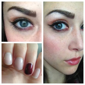 fall makeup for green eyes, and fun nails!
