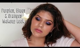 Purples, Blues & Oranges Makeup Look || Marya Zamora