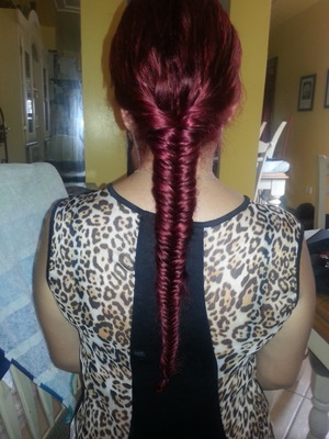 I did a fish tail for my mom ?