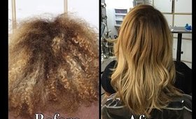 Hair Color Correction | Going Blonde on Curly Hair
