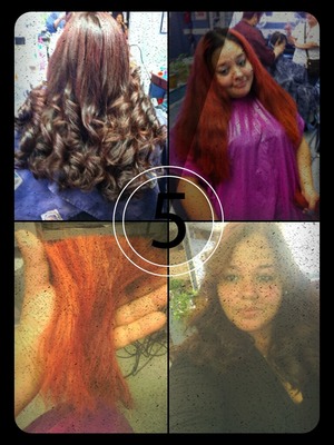 Red hair before now back to natural color brown n.j.