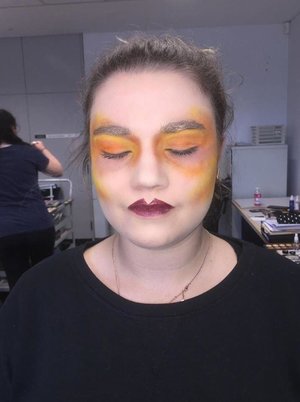 I did this makeup when I was doing a Certificate Three Makeup course. In this lesson we had to do a runway makeup and this look I did was inspired by a makeup look that Pat McGrath did for a Christian Dior Runway Show