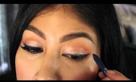 Blue eyeliner Makeup tutorial