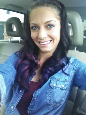 dark brown to purple ombre