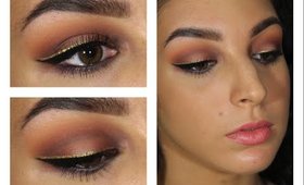 Warm Brown Eyes & Gold Liner | Makeup Tutorial ♥